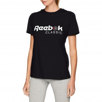 Reebok F Classic tee Camiseta, Mujer, Negro