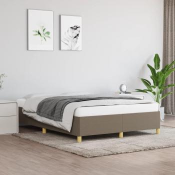 Cama solar sin colchón Tortor 140x190 cm en tela gris taupe