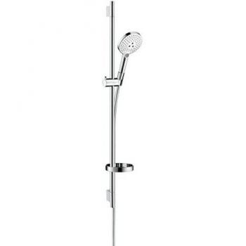 Hansgrohe 26633400 Raindance Select S 120 set de ducha, 3 tipos de chorro, ahorro de agua, blanco/cromo