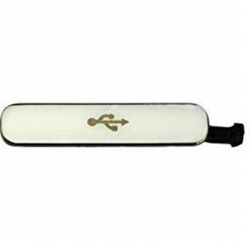 Thephonecenter@ Tapa de conector micro usb para Samsung Galaxy S5, G900F, Dock Connector Cover, Plata