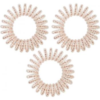 Invisibobble Original Horquillas de Cabello Espiral Transparente Bronce con Perlas para Mujeres