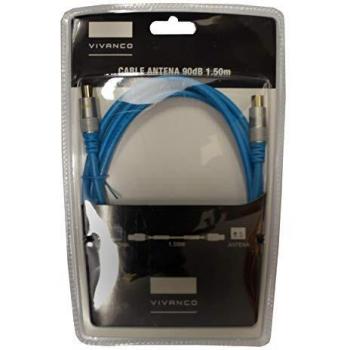 Cable de Antena VIVANCO 43907 Color Azul, 90dB, Longitud 1.5m