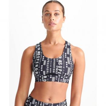 Superdry Sujetador Deportivo De Soporte Medio Training Negro S Mujer