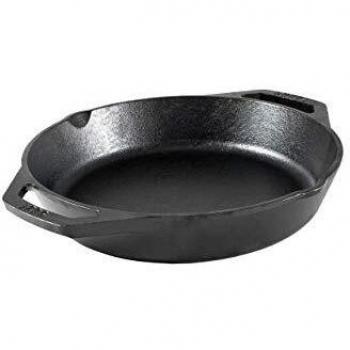 Lodge Cast Iron Skillet with Dual Handles, 32.5 x 27.2 x 5.1 cm
