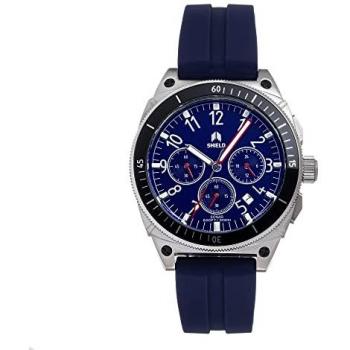 Shield Sonar Men's Dark Blue Chronograph Strap Watch with Date - One Size