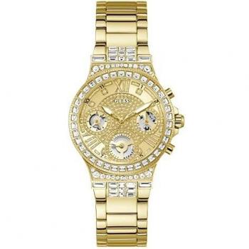 Guess Moonlight GW0320L2 Ladies Watch - Reloj de mujer con correa de silicona y detalles dorados