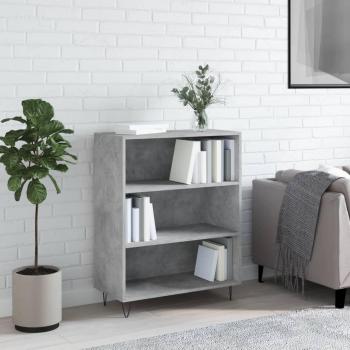 Librería de hormigón gris 69,5x32,5x90 cm madera multicapa