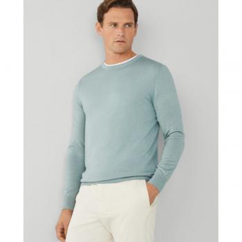 Jersey Hackett London de hombre en color azul claro con cuello redondo