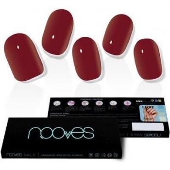 Nooves Premium Luxe Solid Gel Nail Sheets - Midnight Rain - Red