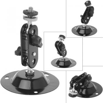 Soporte de Montaje en Pared para Monitor y Cámara de Vigilancia CCTV, Giratorio y Seguro