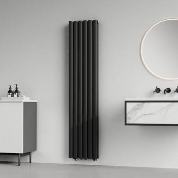 Radiador de Panel Doble Capa Tubular de Acero 160x36 cm - Negro 1198W