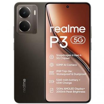 Smartphone Realme P3 5G Gris 12GB RAM 512GB Almacenamiento Pantalla 6,67 120Hz Batería 5260mAh Carga Rápida de 45W Cámara AI de