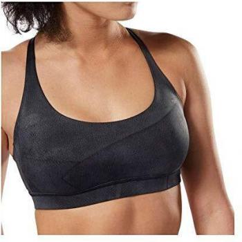 Reebok Wor Tri Back-AOP Sujetador Deportivo, Mujer, Negro, L