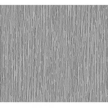 Papel Pintado Vinílico Texturizado Blanco y Negro, 10,05 m x 0,53 m