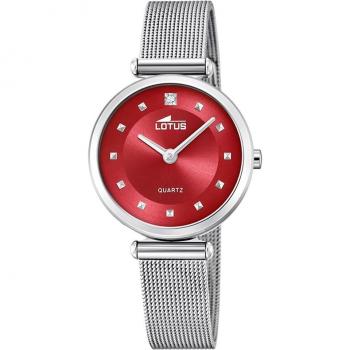 Reloj Lotus Bliss 18793/5 para Mujer con Esfera Roja y Caja de Acero Inoxidable 316L Plateado