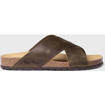 Sandalias de hombre de piel con tiras cruzadas