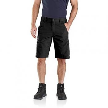 Pantalones Cortos Cargo Ripstop Relaxed Fit Carhartt para Hombre, Color Negro, Talla 30W