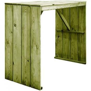 Mesa de Bar Madera Pino Impregnada marca vidaXL (130x60x110 cm)