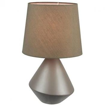 Lámpara de Mesa Cerámica Marrón E14 Tela Estilo Moderno Rabalux Wendy