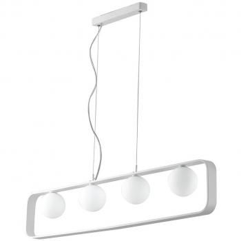 Lámpara colgante Roxy blanca 120 cm, tipo de producto: lámpara colgante, características: color blanco, diseño Globe Bar, incluye bombillas G9