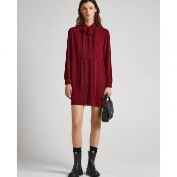 Vestido Camisero Pepe Jeans Mujer Gissa Granate