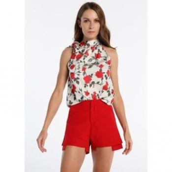 Short Bermuda Crepe Azul Victorio & Lucchino