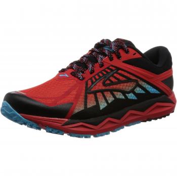 brooks Caldera, Zapatos para Correr Hombre, High Risk Red 47 Black 47 Aquarius, 41 EU