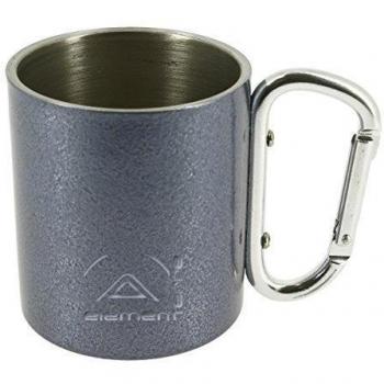 Elementerre MAHON - Taza de camping de acero inoxidable, color acero, talla 7,7 x 6,9