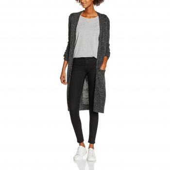 Only Onlnew Hayley L/S Long Cardigan KNT Noos, Chaqueta Punto Mujer, Gris