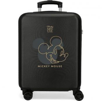 Disney Maleta de Cabina Mickey Outline Rígida Negra 38x55x20cm 35L