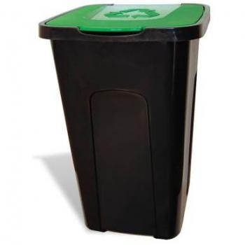 Papelera de Reciclaje Keeeper 50L - Polipropileno - Fácil Separación de Residuos - Verde