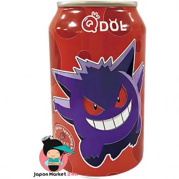 Bebida Gaseosa Sabor Fresa Qdol Edición Pokémon Gengar 330ml