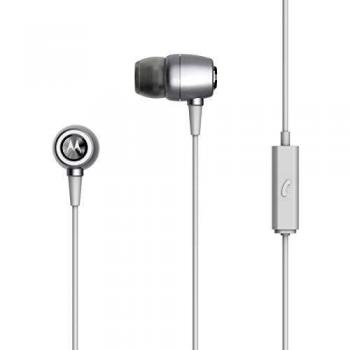 Motorola Earbuds Metal - Auriculares resistentes el agua con Microfono incorporado In-Ear Estéreo, color, Blanco