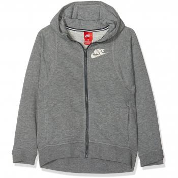 Nike G NSW Mdrn Hoodie FZ Sudadera, Niñas, Gris
