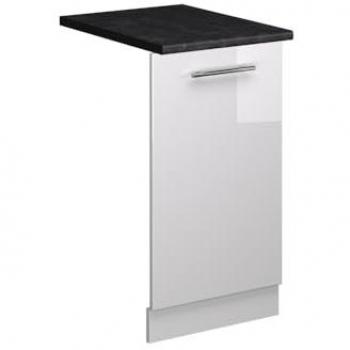Panel Frontal para Lavavajillas Fame-Line, Blanco Alto Brillo, 45 cm, Antracita