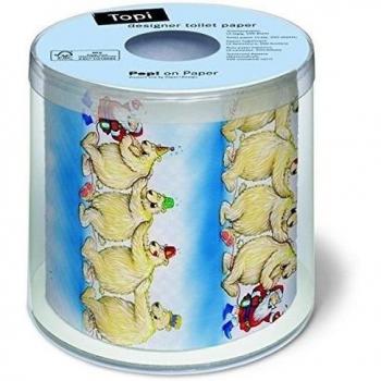Clayre & Eef 00173 bedrucktes Papel Higiénico Santa Claus en una Navidad par ademit Eisb & # xFFFD; Ren