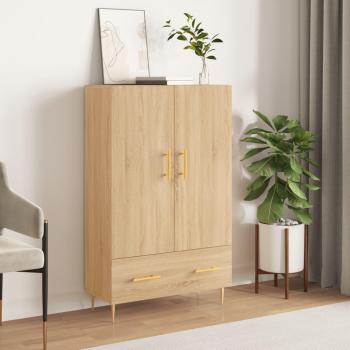 Aparador alto de madera de ingeniería roble Sonoma 69,5x31x115 cm - Mueble de Almacenaje para salón, Buffet, Armario Auxiliar y Armario de Almacenamiento