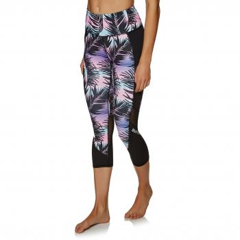 Superdry Leggings - para mujer Negro Tropical Ombre Print-black M