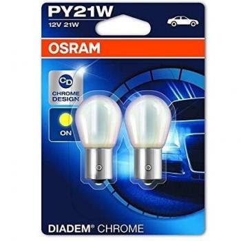 OSRAM DIADEM CHROME Luz de intermitencia PY21W 7507DC-02B doble vida en blister doble