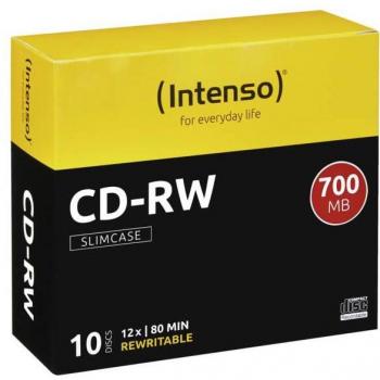 Intenso CD-RW 700MB 80min 12x Speed 10-Pack Slim Case