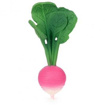 Oli&Carol Ramona the Radish Mordedor y Juguete de Baño, Rábano Verde/Rosa