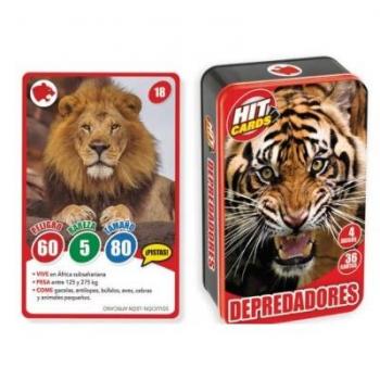 Caja de Cartas Metálica de Depredadores Imagiland - Caja metálica para cartas, diseño de depredadores, capacidad para varias cartas, material duradero, ideal para coleccionistas y jugadores