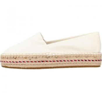 Alpargatas Mujer Tommy Hilfiger TH Embroidered Flatform Color Blanco