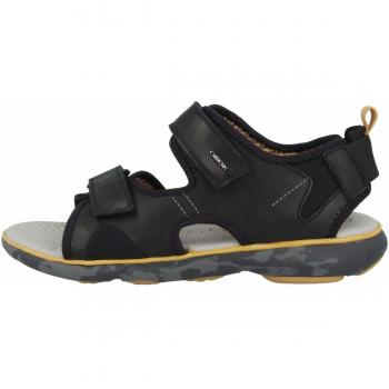 Geox U Nebula L B, Sandalias con Punta Abierta para Hombre, Negro