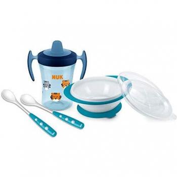 NUK Learn-to-Eat Set incluye taza para beber, tazón para comer y cucharas para alimentar