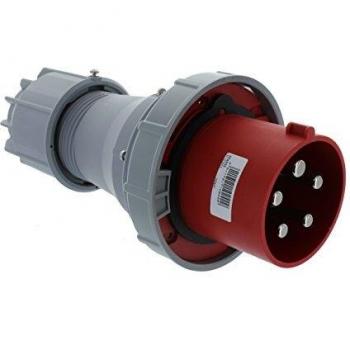 Heavy-Duty 125A 5-Pole CEE Plug IP67 S54S35 - 400V/6h