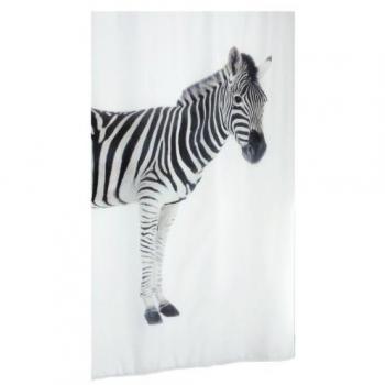 Cortina de ducha Poliéster Zebra 180x200cm Impermeable