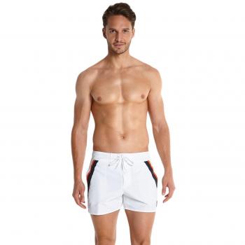 Speedo Retro Leisure – Bañador corto para hombre, Retro Leisure 14 Short De Bain Homme, Blanc/Bleu Marine/Peel, small