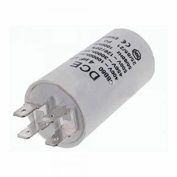 Condensador Universal de Trabajo Permanente para Lavadora 4,0 µF 450V