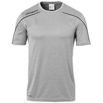 uhlsport Stream 22 Shirt Shortsleeved Camiseta De Entrenamiento, Hombre, Gris Oscuro Mezcla/Negro, XL